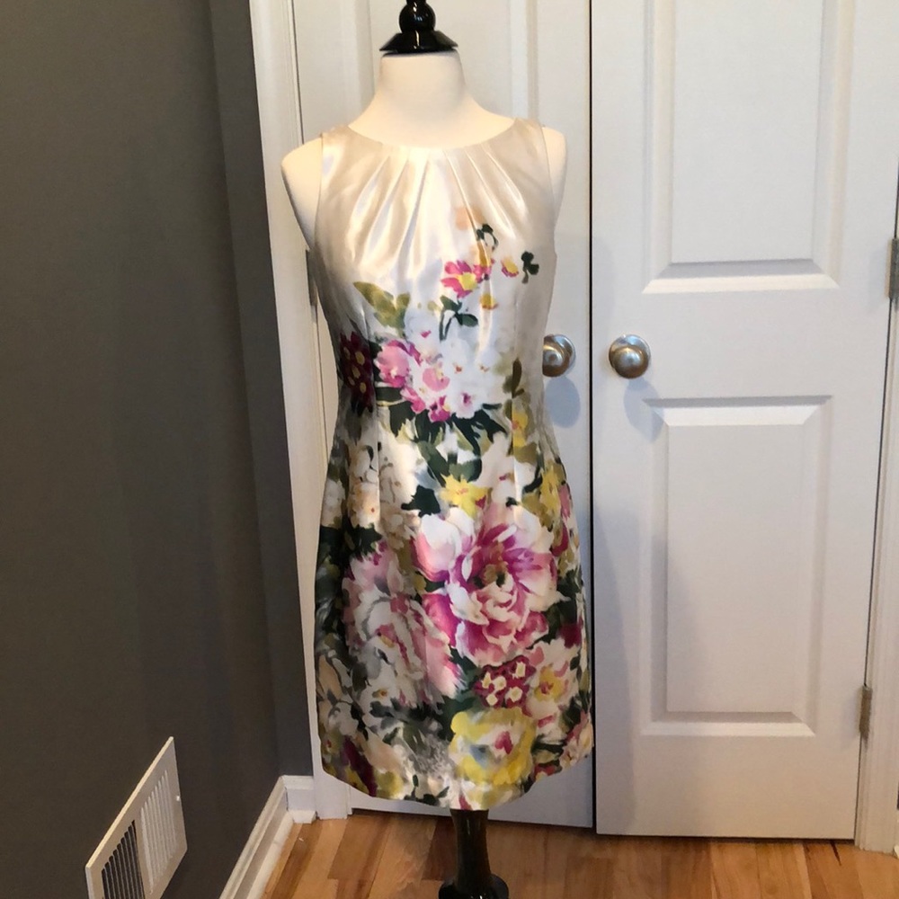 Gorgeous satin floral dress